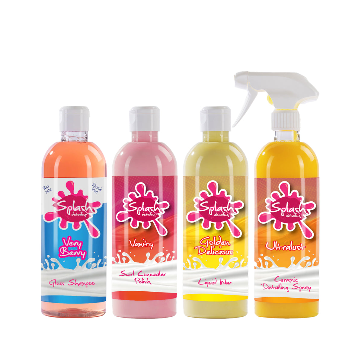 Fab Four Detailing Kit - Shampoo, Polish, Wax and Detailing Spray